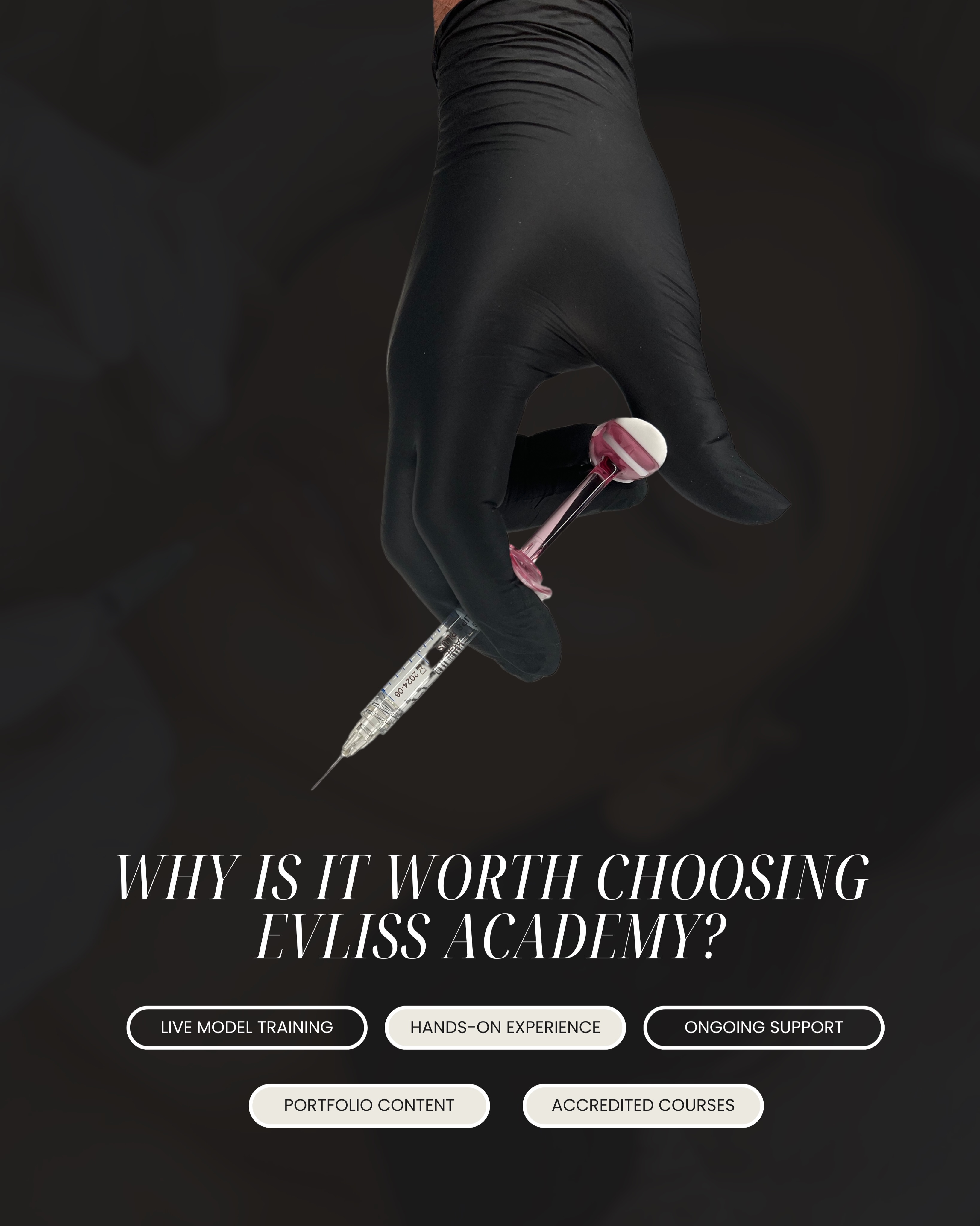 WHY CHOOSE EVLISS ACADEMY? ✨Choosing the right academy is an important step in your aesthetics journey.
At Evliss Academy, we focus on more than just theory. Our training is designed to give you practical experience, professional guidance and continued support as you develop your skills. 🤍
✨ Hands-on training with live models
🎓 Comprehensive aesthetic courses
📸 Professional photos & videos for your portfolio
🤍 Ongoing support after your course
🔄 Free refresher session available for up to 6 months
💬 Private WhatsApp support group
Whether you’re starting your aesthetics journey or looking to expand your skills, we’re here to support you every step of the way.
Learn. Progress. Evolve. ✨
🎓 Accredited Aesthetic Courses
📍 Watford & London
📩 DM us to find out more about our upcoming courses.
#EvlissAcademy #AestheticTraining #AestheticCourses #AestheticsTraining #BeautyTraining AestheticPractitioner