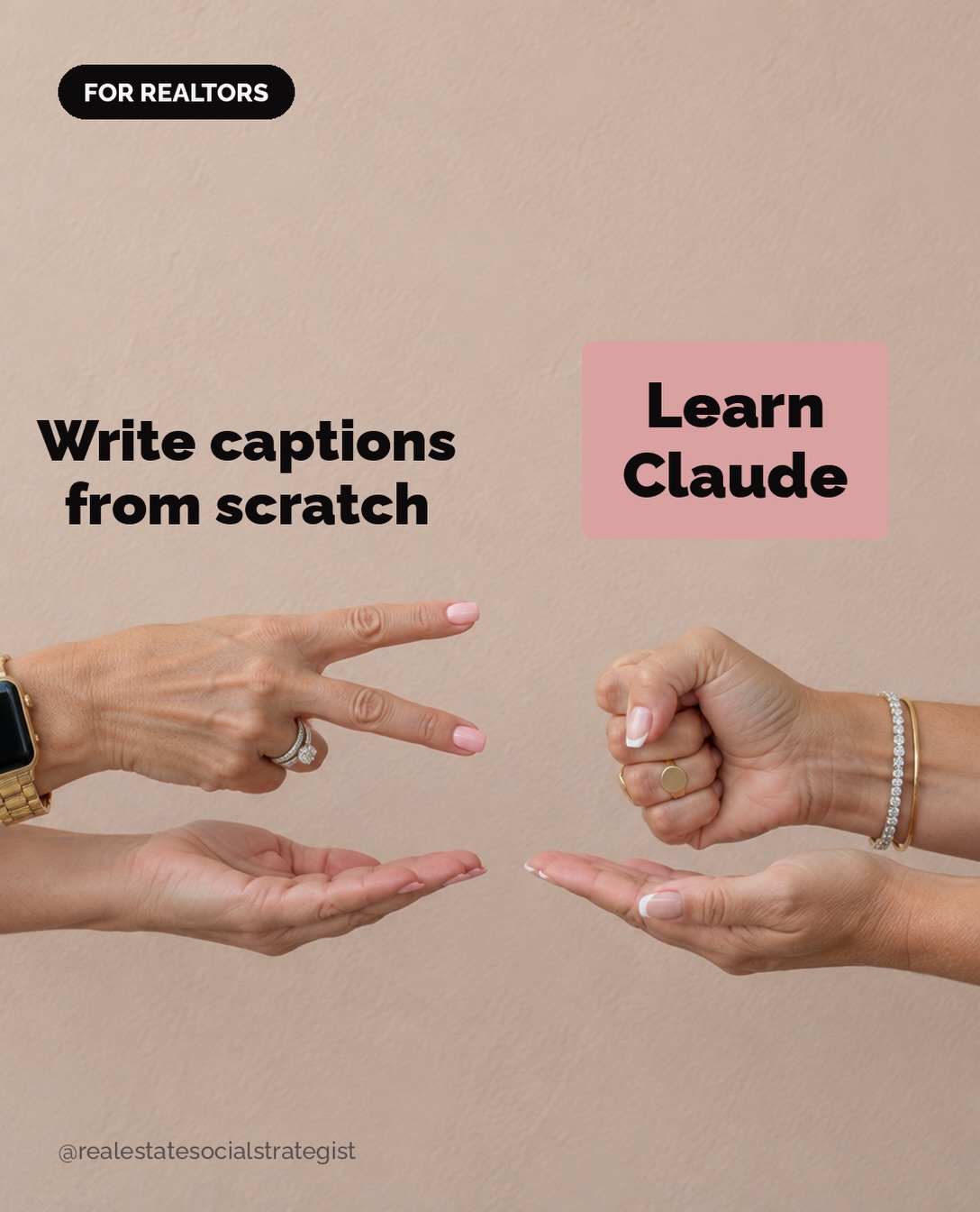 I ran a little experiment.
Rock paper scissors vs every excuse I’ve heard for putting off Claude.
Claude won every round. Scissors never had a chance.
Claude for Beginners is back the first and third Thursday of every month, 12pm CT, 90 minutes on Zoom. You use Claude with me live, so it actually clicks before you log off.
Comment CLAUDE and I’ll send you the link.