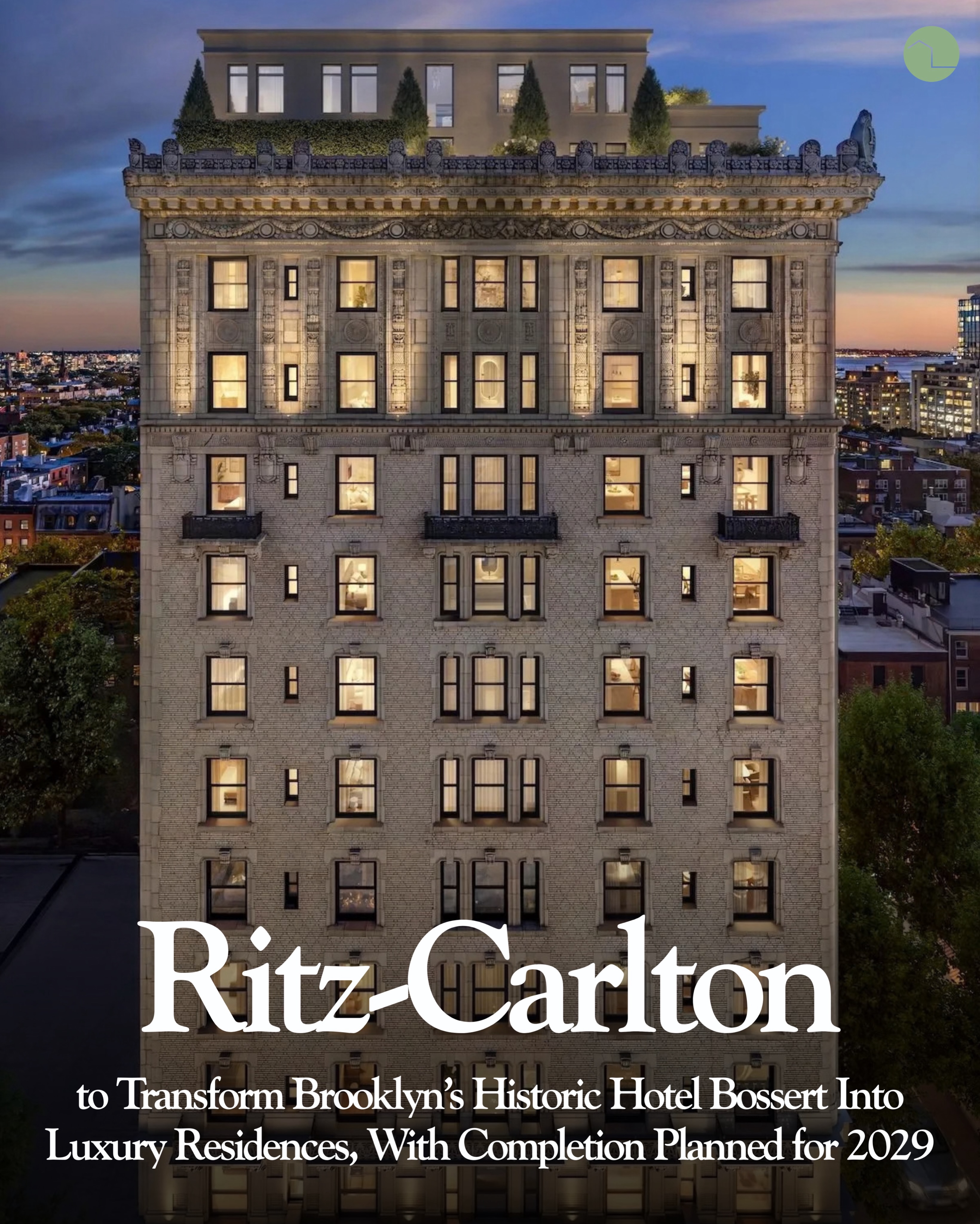 The redevelopment will transform the landmark 1909 property into luxury residences while preserving one of Brooklyn Heights’ most recognizable buildings, marking a new chapter for the Hotel Bossert after more than a century.
To access full articles and join our readership, subscribe to our free, bi-weekly, and digital newsletter through the link in our bio (restructurednews.com) and follow us on Linkedin (restructured news) and TikTok (@restructurednews).
Rendering courtesy of DBOX