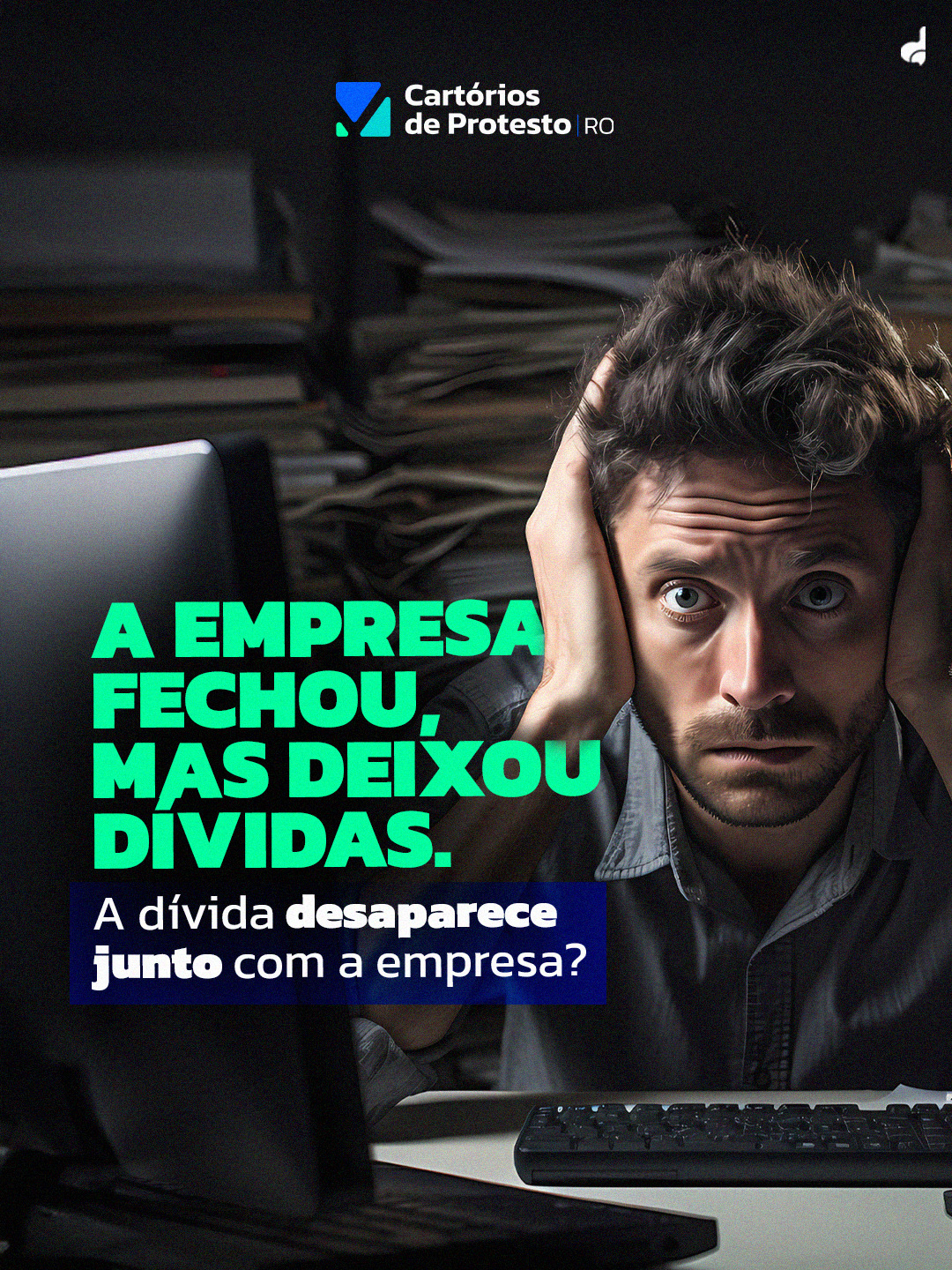 Uma empresa encerrar suas atividades não significa, automaticamente, que as dívidas assumidas enquanto estava em funcionamento desapareceram. A existência e a responsabilidade pela obrigação precisam ser analisadas conforme cada caso.
Se houver título ou documento de dívida protestável, ele poderá ser apresentado ao Tabelionato de Protesto, desde que atendidos os requisitos legais. O encerramento das atividades, por si só, não impede automaticamente a apresentação.
É importante, porém, identificar corretamente quem é o devedor e verificar a documentação da obrigação. O protesto não transfere automaticamente uma dívida da pessoa jurídica para sócios ou terceiros.
Consulte o Tabelionato de Protesto para verificar a possibilidade de apresentação do título ou documento de dívida.
#IEPTBRO #CartóriodeProtestoRO #ProtestodeDívida