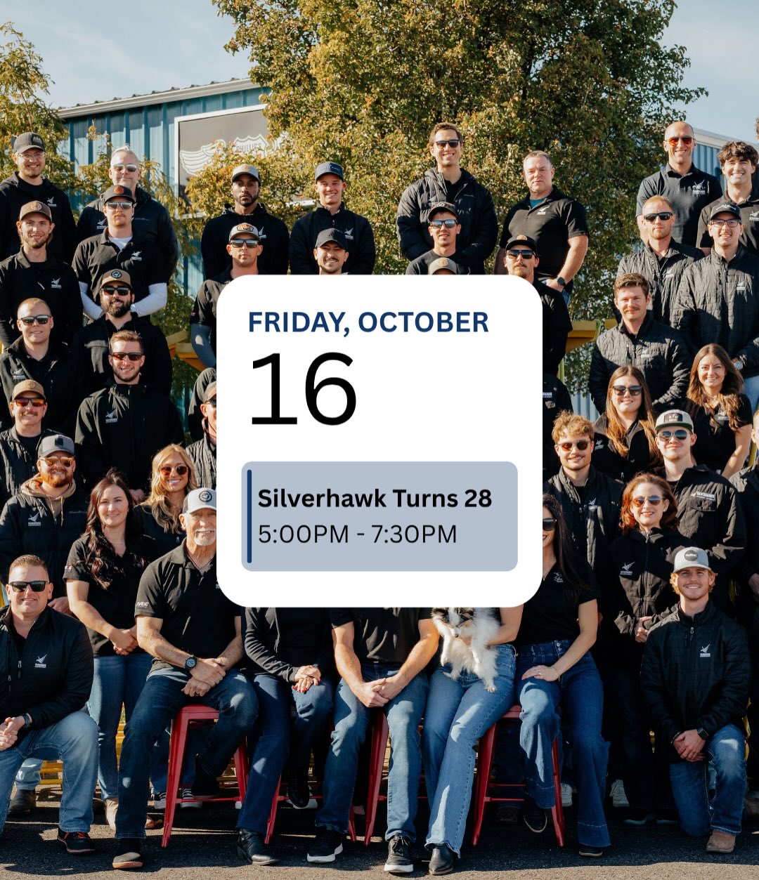 Mark your calendars! π
Silverhawk turns 28! Join us as we celebrate 28 years of flying, training, and doing business in the Treasure Valley. πβοΈ
Please note: This event is for current team members, students, and their immediate families.
More details to come.