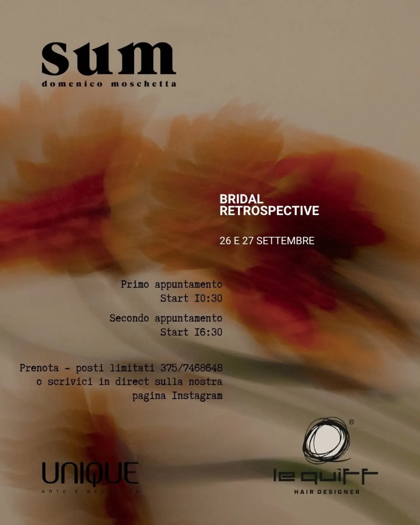 Due giorni di pura bellezza. Grazie.
Bridal Retrospective non è stata solo una mostra o un evento: è stato un viaggio immersivo nel cuore dell’Alta Moda, dove l'arte sartoriale di SUM Atelier e la visione di Domenico Moschetta si sono fuse con le idee dei migliori maestri del settore.
Un’esperienza unica nata per condividere assieme e toccare con mano l'alta moda su misura.
Un'armonia perfetta costruita insieme.
La magia di queste giornate ha la firma di una squadra d'eccellenza che desideriamo ringraziare di cuore:
@accavonegiuseppe @lequiff — Per l'architettura e la luce dell'hair styling.
@lucreziaieva_makeupartist @unique_arte_bellezza — Per la cura e l'eleganza del make-up.
@artemisia_fiori — Per l'ispirazione e l'allestimento botanico dell'atelier.
@dina_pistillo — Per la maestria e l'anima riposta in ogni singolo ricamo.
@antewedding — Per la cura scenografica degli spazi.
Il grazie più grande va a tutte le persone, i professionisti, le spose e i futuri sposi che hanno scelto di varcare la nostra porta, condividendo con noi sogni, emozioni intense.
Speriamo di avervi regalato una visione nuova, autentica e soprattutto un'esperienza interessante 😊
Il viaggio verso il vostro giorno più bello è appena iniziato!
#sumatelier #sumdomenicomoschetta #bridalretrospective #wedding #bridalclothing