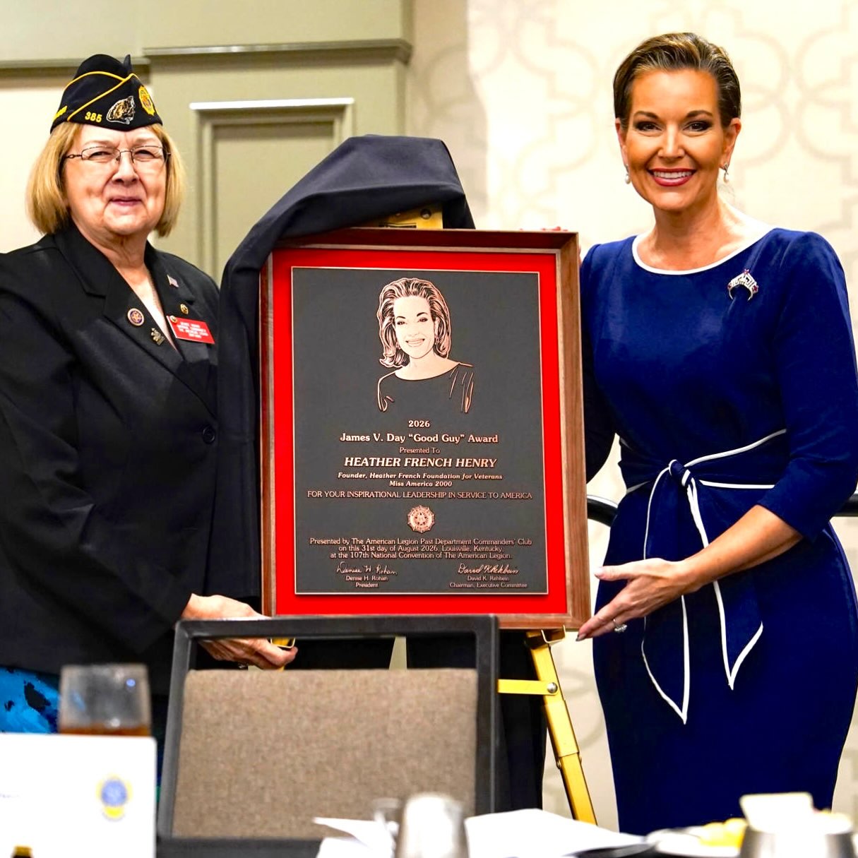So thankful and honored to receive this prestigious award during the 2026 American Legion National Convention. This award is given by the American Legion Past National Commanders Club…which is even more meaningful as they truly embody service and devotion to caring for our nations veterans and their families. This the James V. Day “Good Guy” Award. Even better was being honored by the first woman National Commander of the American Legion 2017! And it had previously been given to Dolly Parton!
While receiving this award, I would be remiss if I did not remind everyone that no one makes it to moments like this alone…there are countless people who have walked this journey with me and many who have even carried me when I didn’t know how to carry on. (If you know, you know.)
I’ll post a few more pics later but for now…receiving an award once given to Dolly Parton will stay etched in my heart❤️
#americanlegion #goodguyaward #dollyparton #missamerica #honorourveterans
