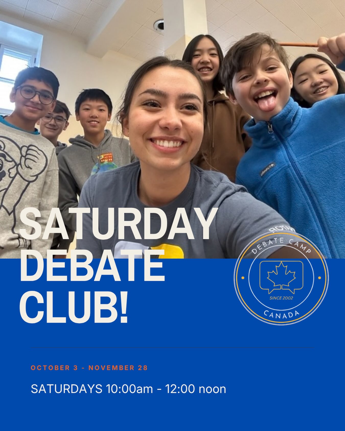 LAST CHANCE - join us this fall for Canadian Saturday AM Debate Clubs! Campers in Toronto, Calgary, Vancouver, Ottawa and Halifax - keeping their skills sharp and meeting new friends! Register this week - it all stars Saturday! #debate #club #fall #enrichment #debatecamp2026