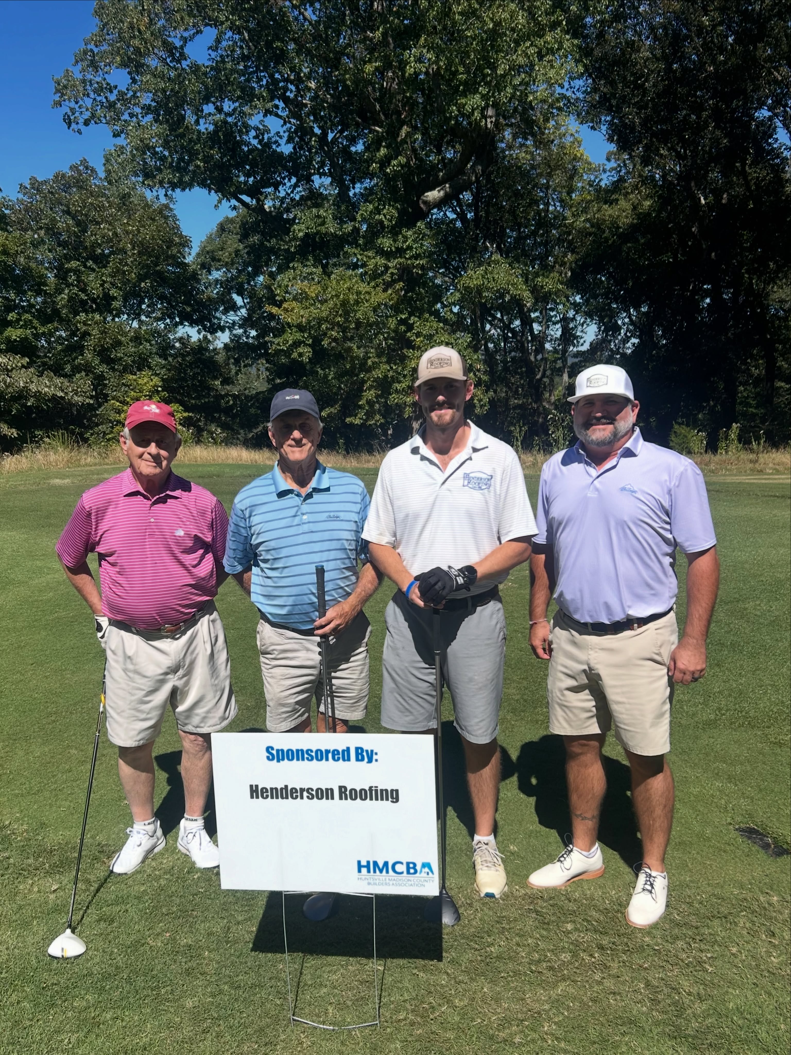 We are having a great time participating in the Nail Drivers Tournament today for @hmcba! ⛳️💙🏠