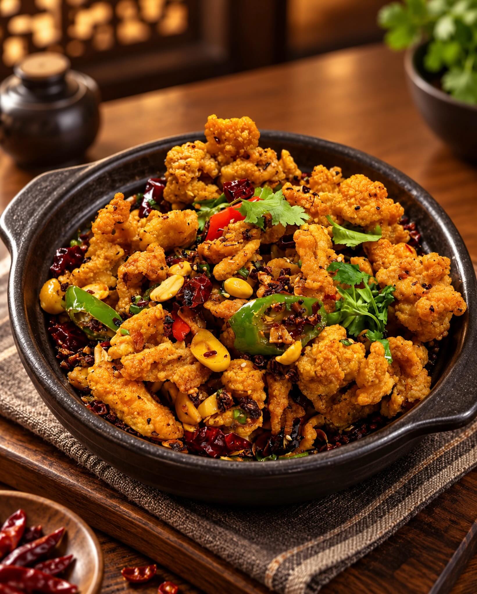 Goldbraun, knusprig, feurig.
Unser Chili-Poulet mit getrockneten Chilis, Knoblauch und einer Schärfe, die Lust auf den nächsten Bissen macht.
Golden, crispy, fiery.
Our chilli chicken with dried chillies, garlic and just the kind of heat that keeps you coming back for more.
#ImperialGarden #ChiliChicken #辣子鸡 #ChineseCuisine #SpicyFood