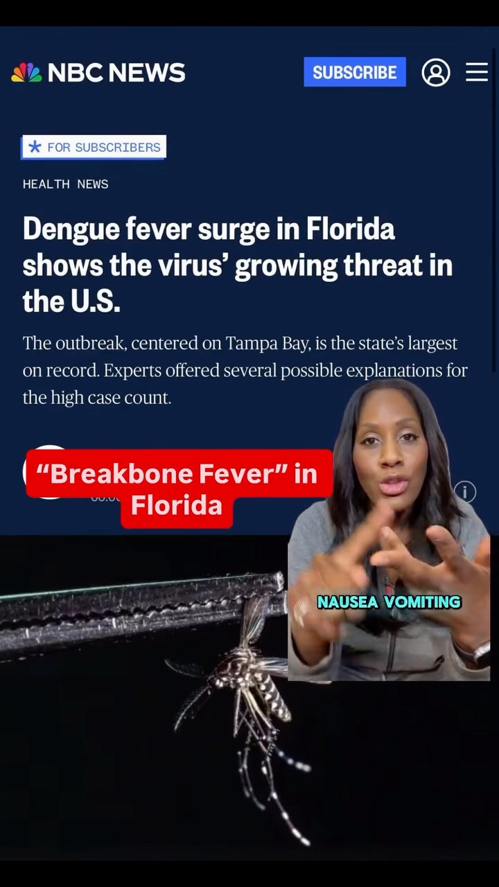 Dengue Fever, aka “Breakbone Fever” is on the rise in Florida. Comment “send” for more info.
#dengue #denguefever