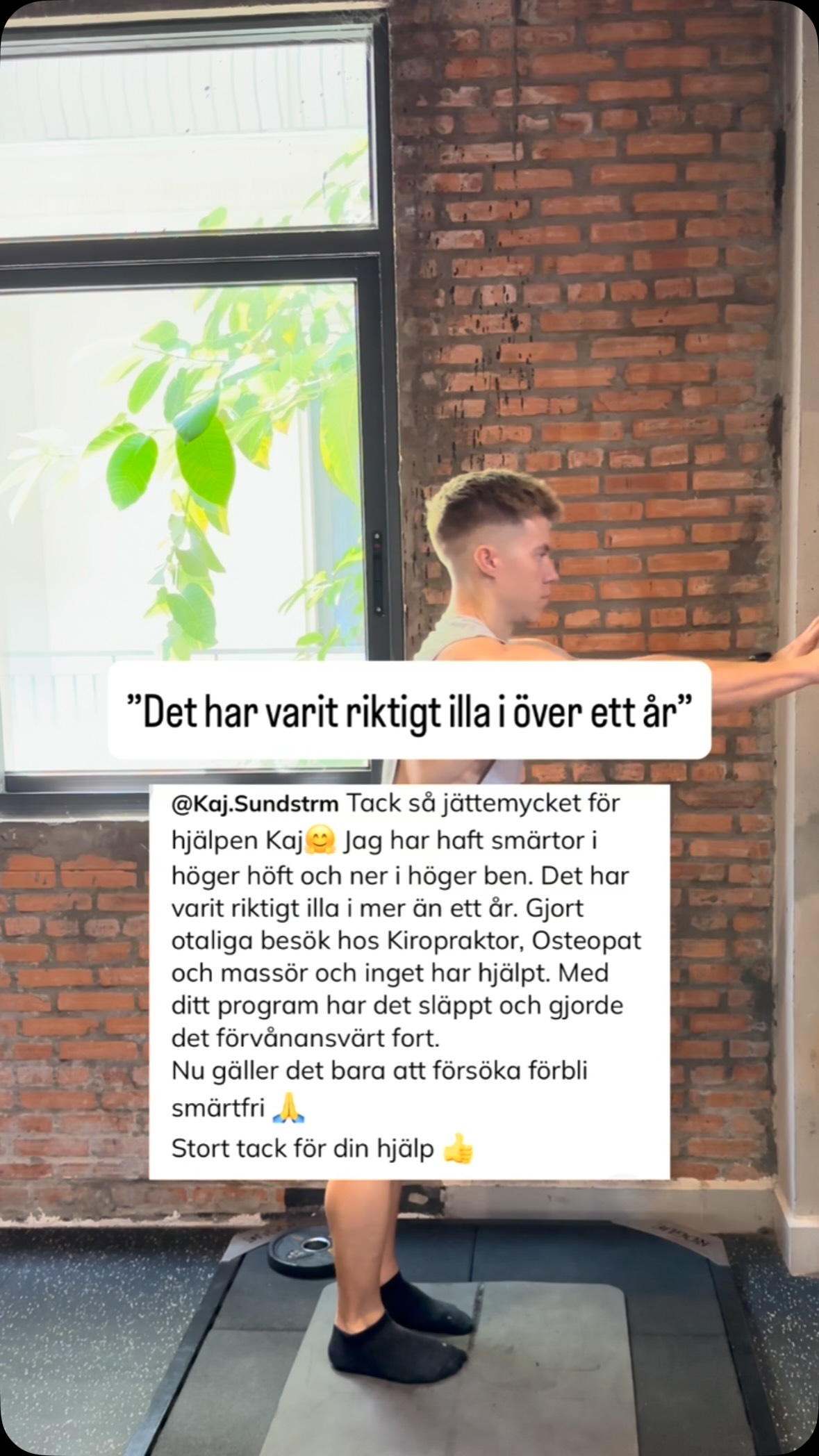 Såna här meddelanden gör min dag 🙏🏻😊
#hälsa #träning #smärtfri