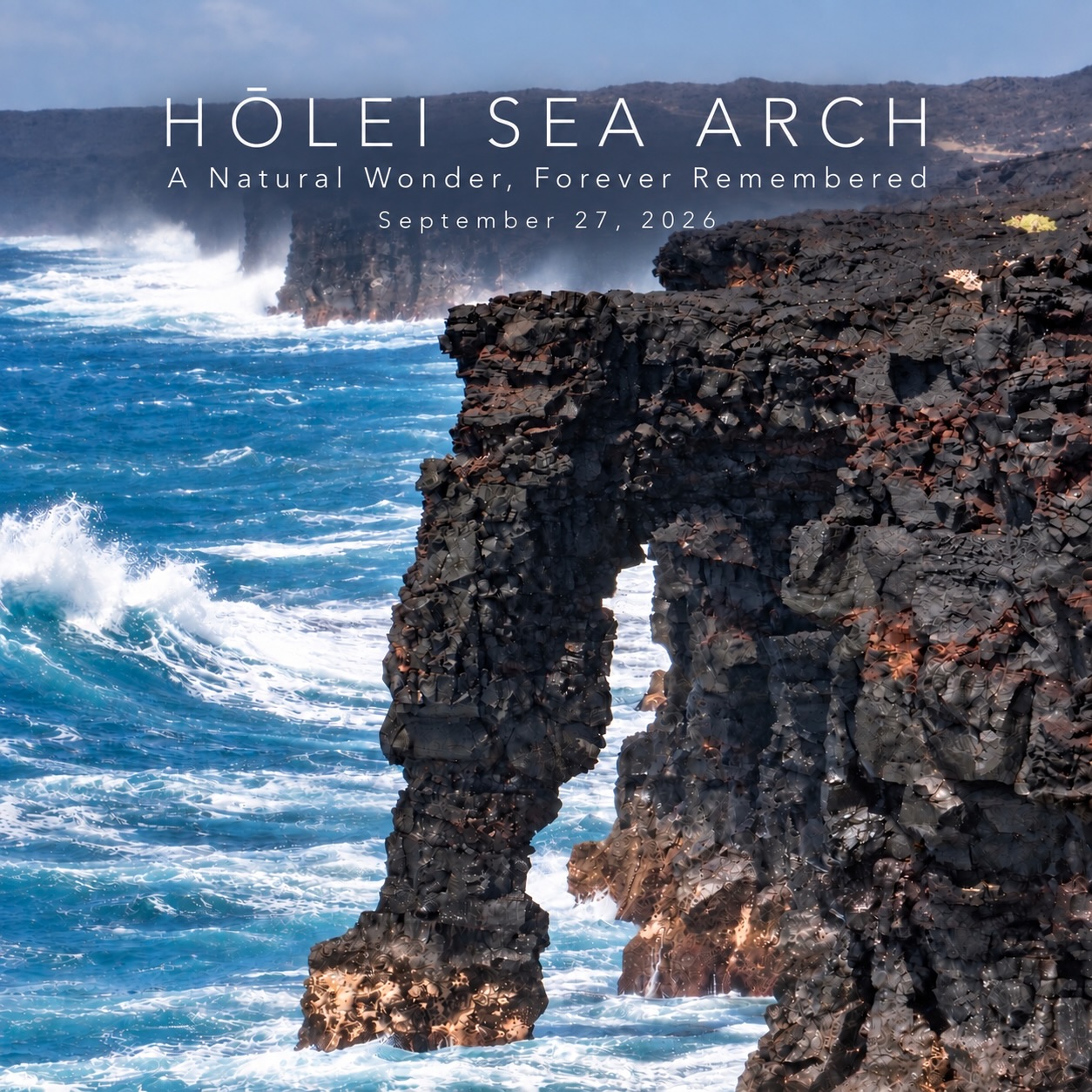 🌊 Hōlei Sea Arch — A Hawaiian landmark that has changed forever. 🌋
Once standing proudly along the rugged coastline of Hawaiʻi Island, Hōlei Sea Arch was a spectacular natural formation shaped by lava, wind, and the powerful Pacific Ocean.
After standing for approximately 500 years, the iconic arch collapsed on September 27, 2026, marking the end of a remarkable chapter in the landscape of Hawaiʻi Volcanoes National Park. 🌺
If you were lucky enough to see Hōlei Sea Arch before it disappeared, you witnessed a piece of Hawaiʻi that can never be seen the same way again. 🌊🖤
Some places become memories.
Some memories become part of history.
📍 Hōlei Sea Arch | Hawai’i Island
🌊 Hōlei Sea Arch — Un ícono de Hawaii que cambió para siempre. 🌋
Durante años, este impresionante arco natural se alzó sobre la escarpada costa de la Isla de Hawái, esculpido por la lava, el viento y la fuerza del océano Pacífico.
Después de permanecer en pie durante aproximadamente 500 años, el icónico arco se derrumbó el 27 de septiembre de 2026, poniendo fin a un capítulo memorable del paisaje del Parque Nacional de los Volcanes de Hawaii. 🌺
Si tuviste la suerte de verlo antes de que desapareciera, fuiste testigo de un pedacito de Hawaii que ahora forma parte de la historia. 🌊🖤
Algunos lugares se convierten en recuerdos.
Y algunos recuerdos se convierten en historia.
📍 Hōlei Sea Arch | Isla de Hawaii
#HawaiiIsland #HoleiSeaArch #HawaiiVolcanoesNationalPark #HawaiiTravel #Aloha