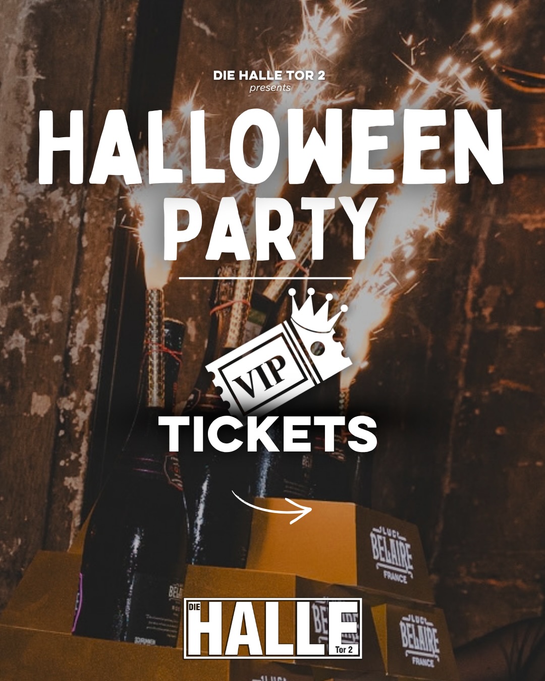 VIP TICKETS!🌟
Mach deine Halloween-Nacht zu etwas Besonderem.👀🖤
Mit deinem VIP-Ticket bekommst du:
✨Zugang zum exklusiven VIP-Bereich an der Tanzfläche
⚡️Separater VIP-Eingang (Fast Lane)
🧥Separate Garderobe
🍸Eigene Bar im VIP-Bereich
🩸Inklusive bloody Welcomeshot (bis 00:00 Uhr)
📲 VIP-Tisch per WhatsApp: 01522 3254874