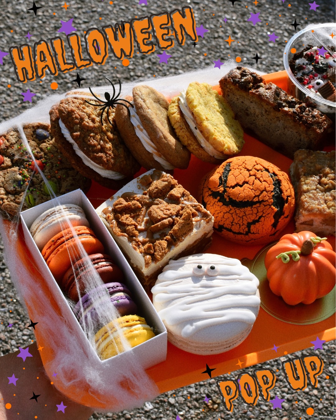 ๐ Double, double, toil & trouble! Come celebrate the spookiest weekend of the year with us at our annual Halloween Pop Up on Saturday, October 31 between 10am-1pm ๐ป The case will be filled with spooky sweets & fall treats!